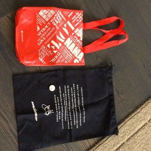 NWOT Fluevog dust bag and Lulu bag